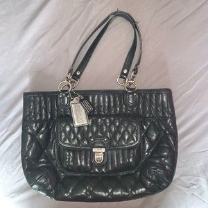 Coach Black Leather Shoulder Bag